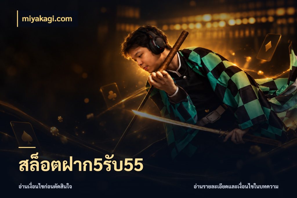 สล็อตฝาก5รับ55 โปรยอดรับที่สายเกมสนใจ กับ miyakagi.com