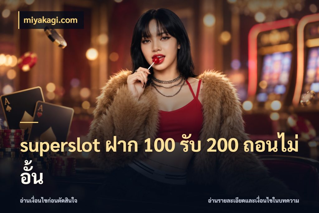 superslot ฝาก 100 รับ 200 ถอนไม่อั้น รูปแบบโบนัสกับสิทธิ์ของสายเกม กับ miyakagi.com