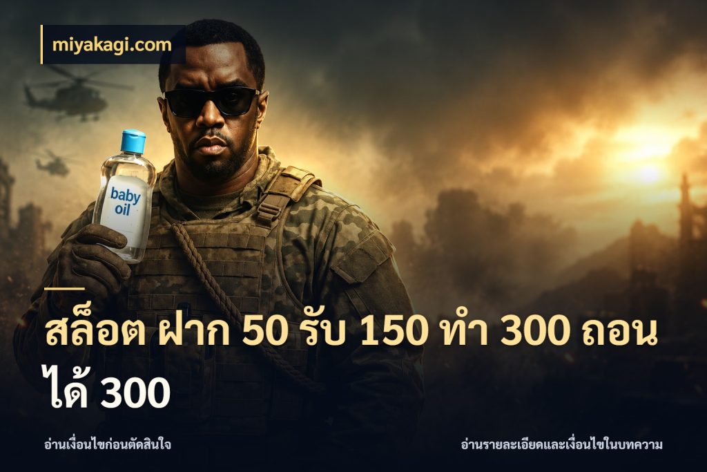 สล็อต ฝาก 50 รับ 150 ทํา 300 ถอนได้ 300 จุดเด่นของเครดิตที่คนชอบเกมอยากรู้ กับ miyakagi.com