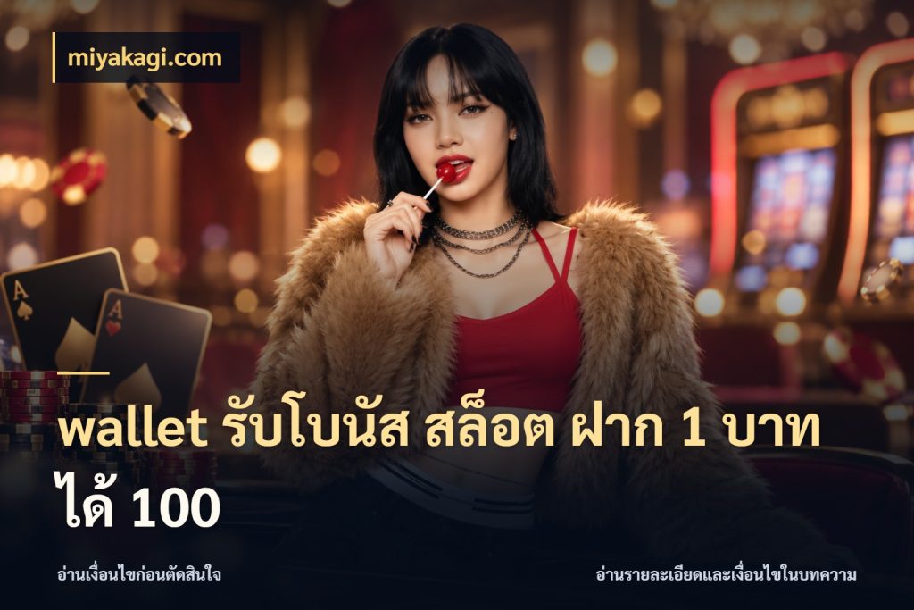 wallet รับโบนัส สล็อต ฝาก 1 บาทได้ 100 miyakagi.com จุดเด่นของเครดิตที่คนชอบเกมอยากรู้