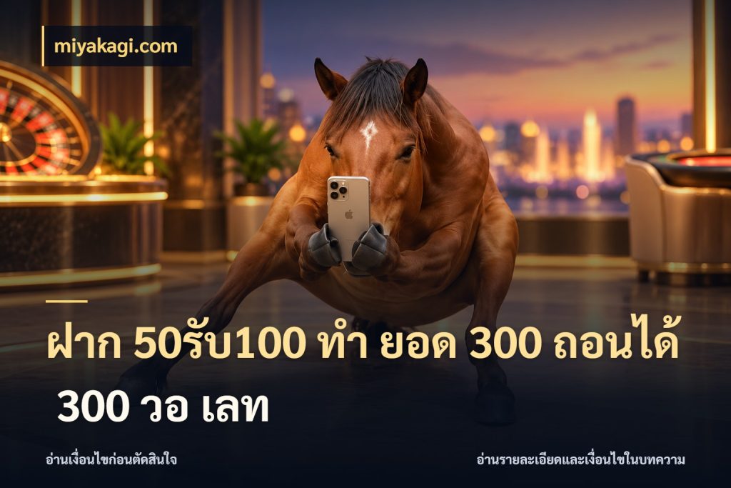 ฝาก 50รับ100 ทํา ยอด 300 ถอนได้ 300 วอ เลท จุดเด่นของเครดิตที่คนชอบเกมอยากรู้ สไตล์ miyakagi.com