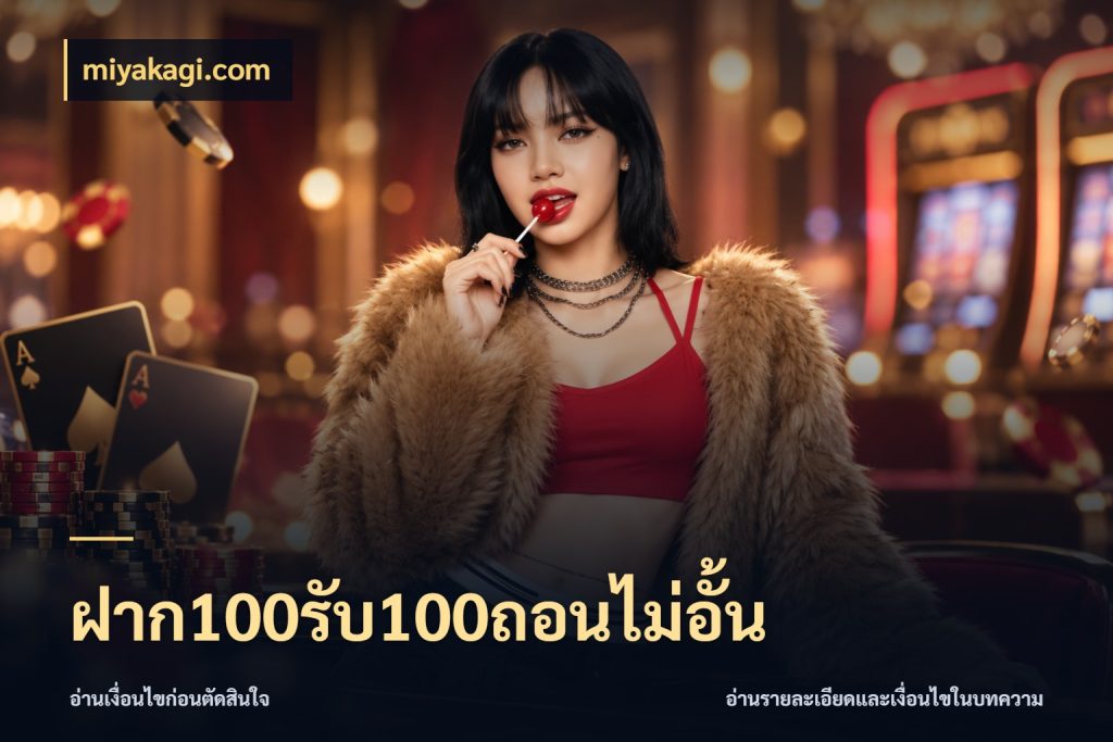 ฝาก100รับ100ถอนไม่อั้น โปรยอดรับที่สายเกมสนใจ สไตล์ miyakagi.com