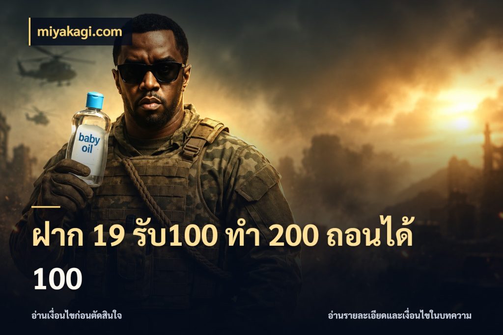 ฝาก 19 รับ100 ทำ 200 ถอนได้ 100 จับประเด็นยอดรับก่อนเลือกความสนุก กับ miyakagi.com