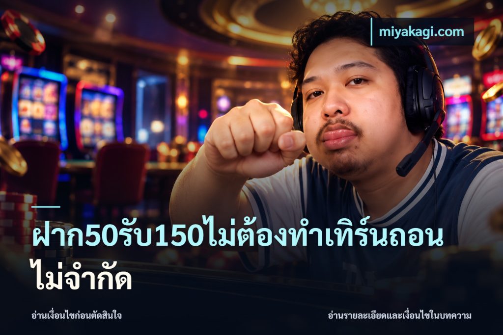 ฝาก50รับ150ไม่ต้องทําเทิร์นถอนไม่จํากัด
