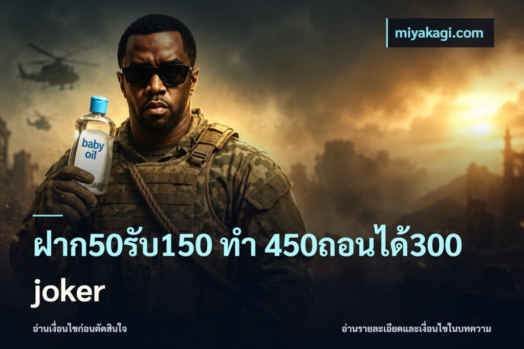 ฝาก50รับ150 ทํา 450ถอนได้300 joker