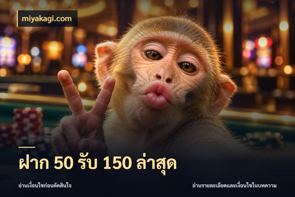 ฝาก 50 รับ 150 ล่าสุด เครดิตกับรูปแบบโปรที่ตรงใจ ในมุม miyakagi.com