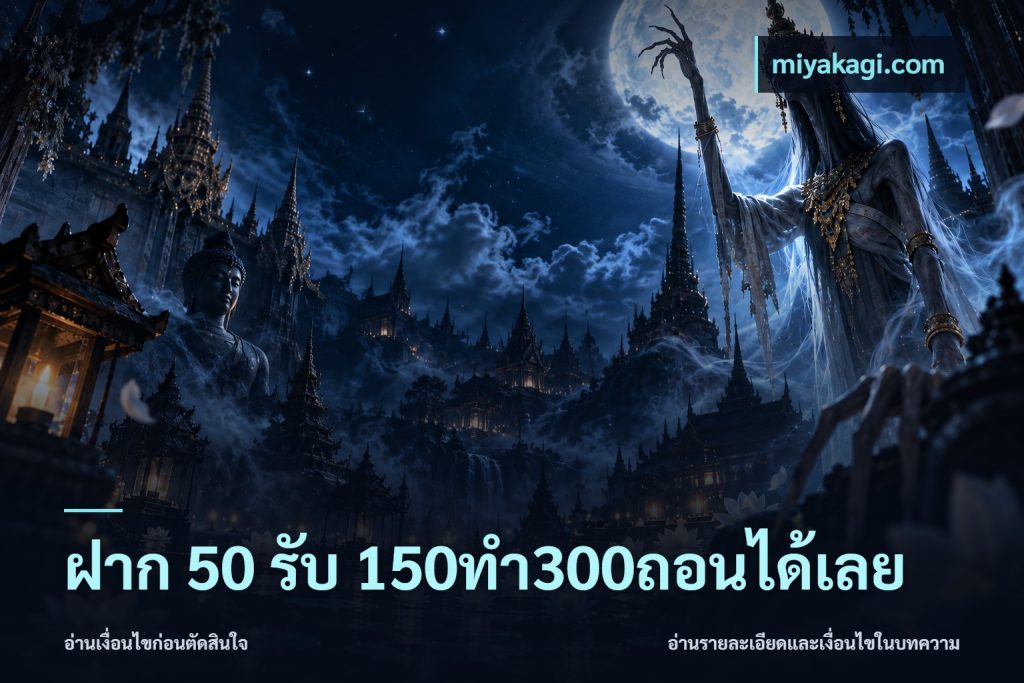 ฝาก 50 รับ 150ทำ300ถอนได้เลย