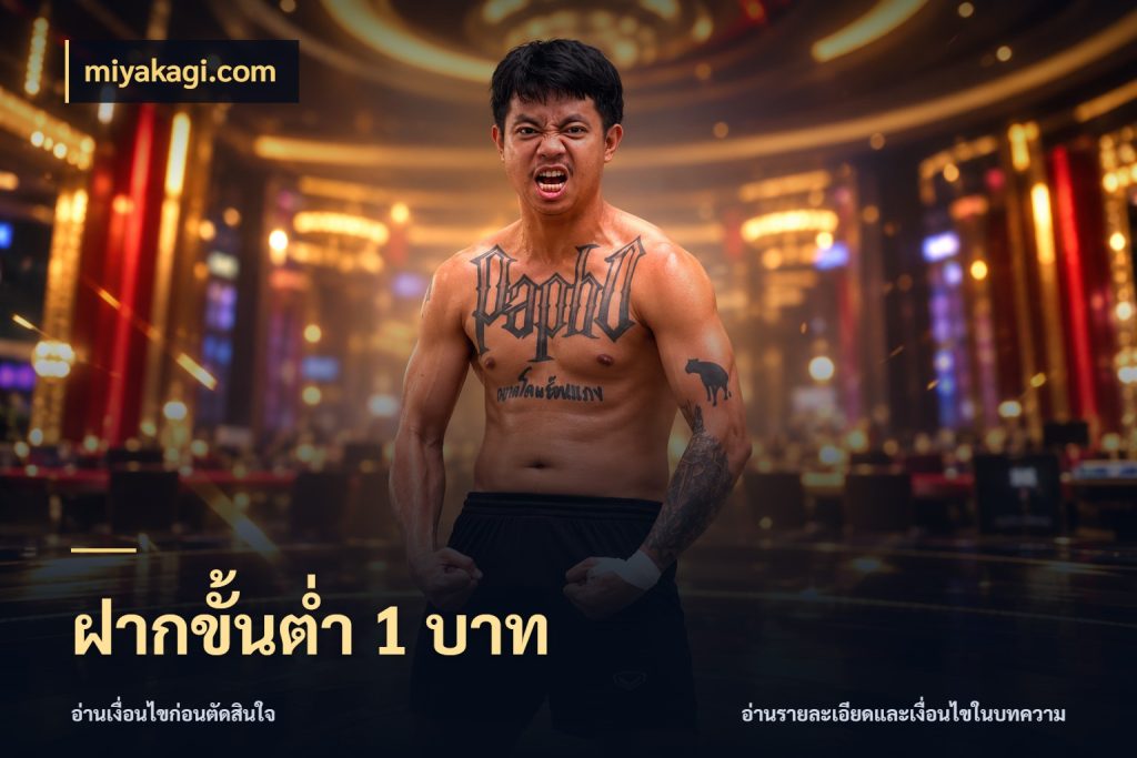 ฝากขั้นต่ำ 1 บาท จำนวนเริ่มต้นกับรายละเอียดที่สายเกมสนใจ กับ miyakagi.com