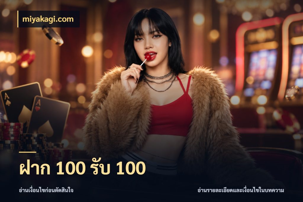 ฝาก 100 รับ 100 เครดิตกับรูปแบบโปรที่ตรงใจ สไตล์ miyakagi.com