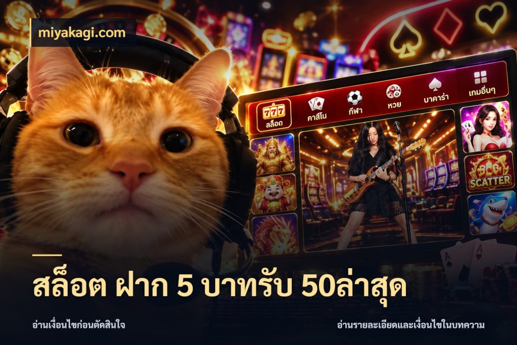 สล็อต ฝาก 5 บาทรับ 50ล่าสุด ยอดฝากและยอดรับในมุมของคนชอบลุ้น กับ miyakagi.com