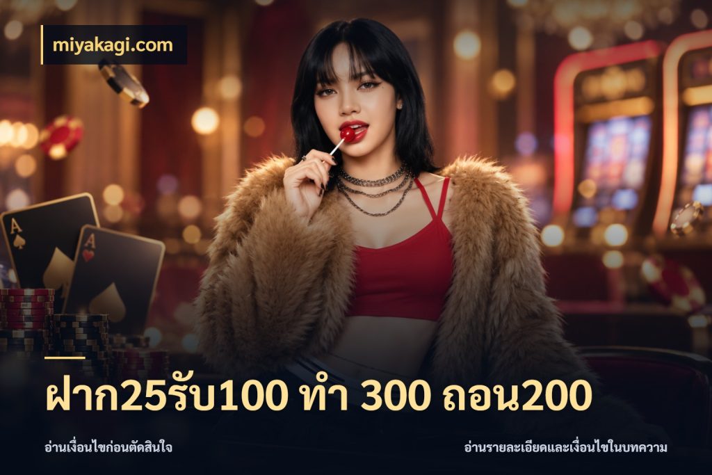 ฝาก25รับ100 ทํา 300 ถอน200 เครดิตกับรูปแบบโปรที่ตรงใจ สไตล์ miyakagi.com
