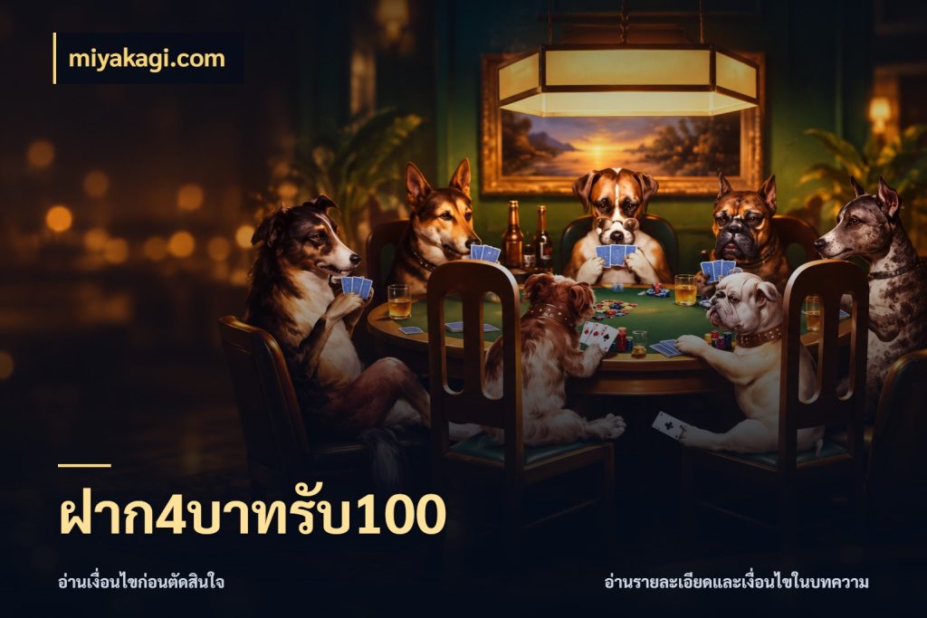 ฝาก4บาทรับ100 สีสันของโปรฝากและยอดรับ ในมุม miyakagi.com