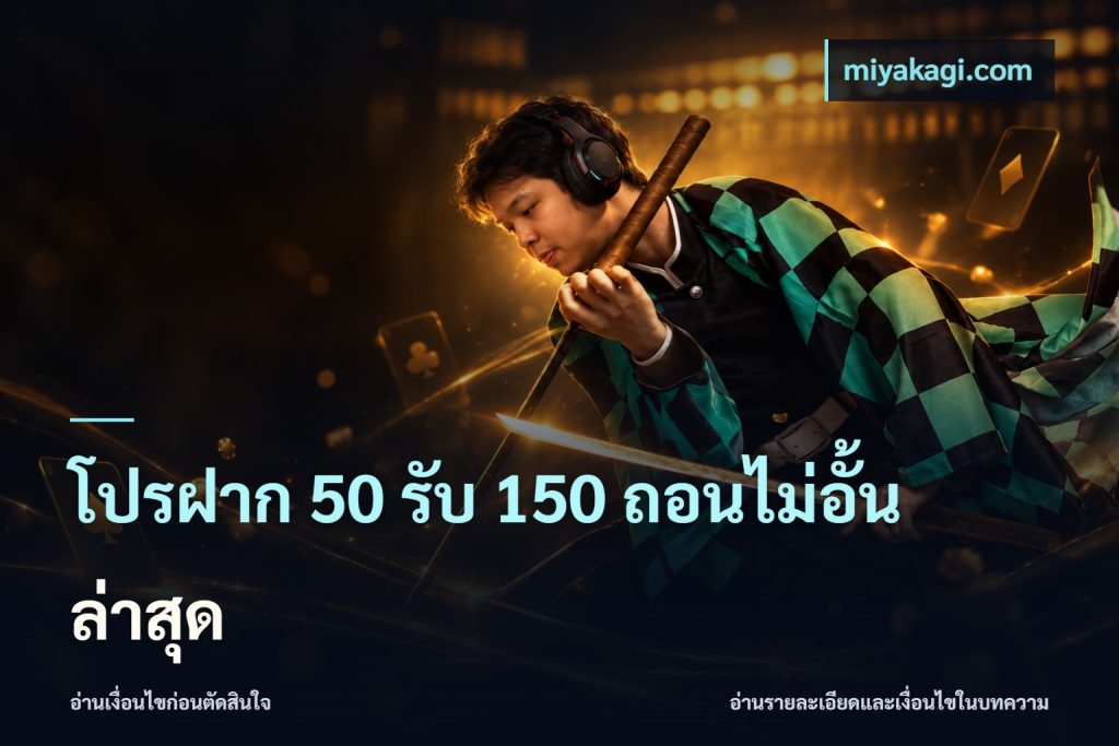 โปรฝาก 50 รับ 150 ถอนไม่อั้นล่าสุด