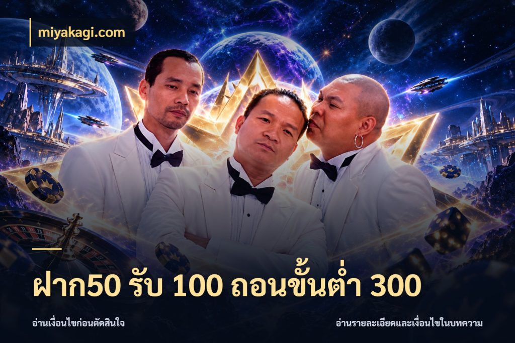 ฝาก50 รับ 100 ถอนขั้นต่ํา 300 miyakagi.com จุดเด่นของเครดิตที่คนชอบเกมอยากรู้