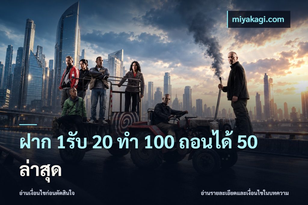 ฝาก 1รับ 20 ทำ 100 ถอนได้ 50 ล่าสุด