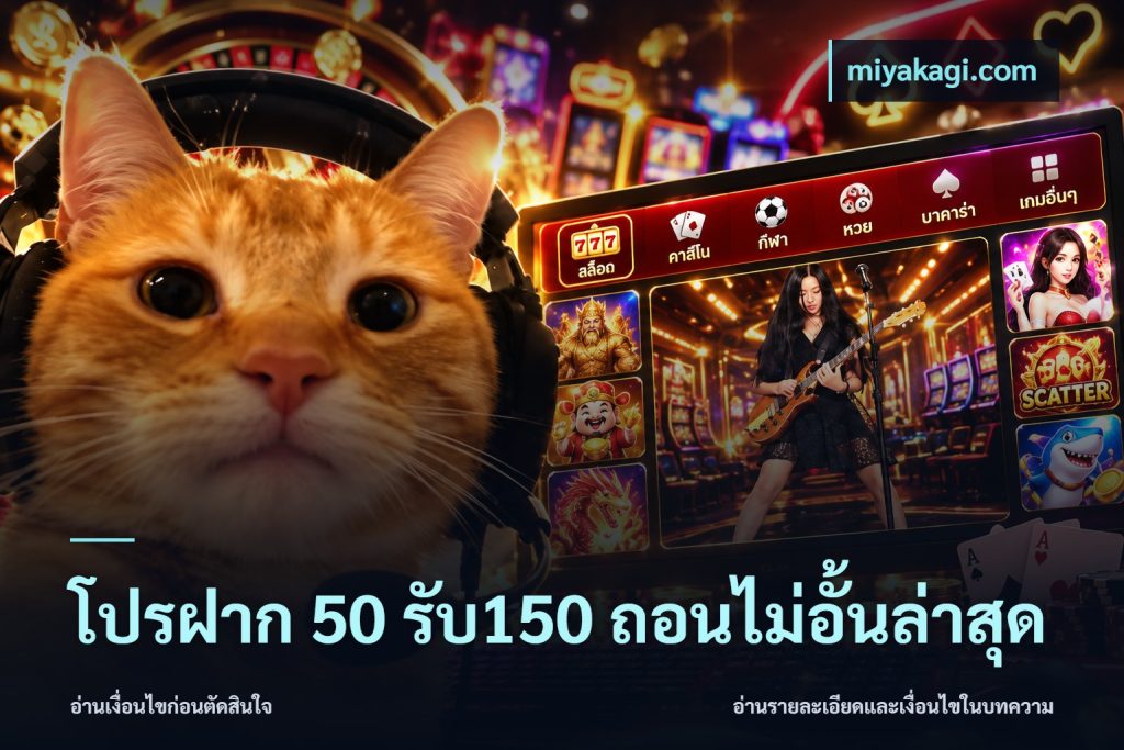 โปรฝาก 50 รับ150 ถอนไม่อั้นล่าสุด