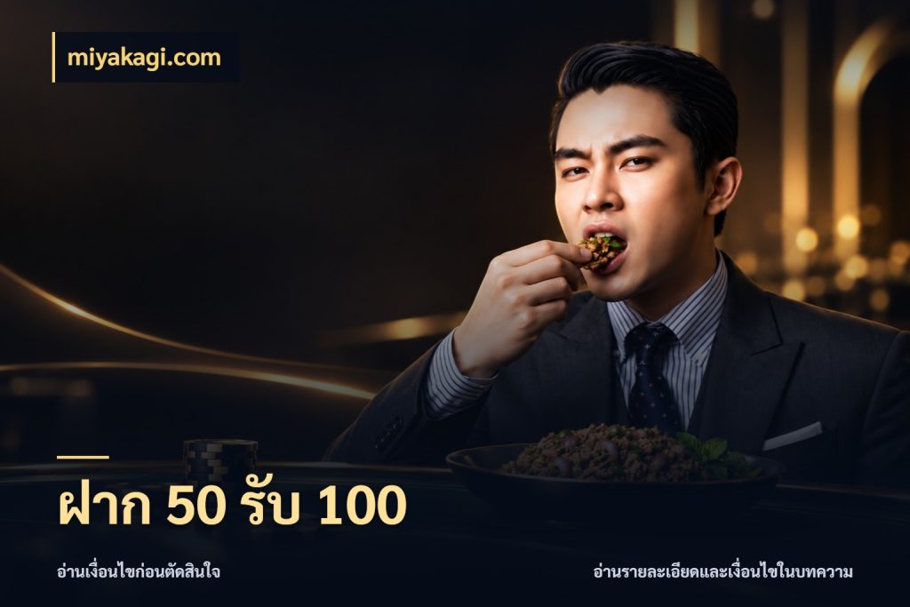 ฝาก 50 รับ 100 จับคู่โบนัสกับสไตล์เกมที่ชอบ สไตล์ miyakagi.com