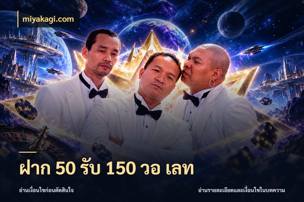 ฝาก 50 รับ 150 วอ เลท miyakagi.com สีสันของโปรฝากและยอดรับ