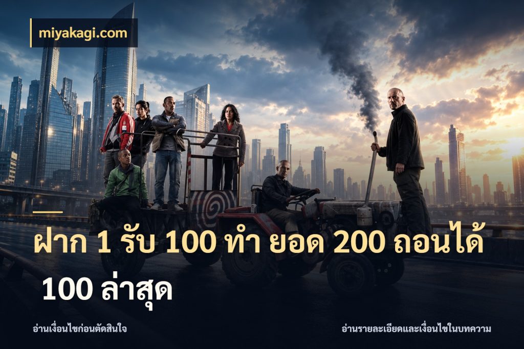 ฝาก 1 รับ 100 ทํา ยอด 200 ถอนได้ 100 ล่าสุด ยอดฝากและยอดรับในมุมของคนชอบลุ้น ในมุม miyakagi.com