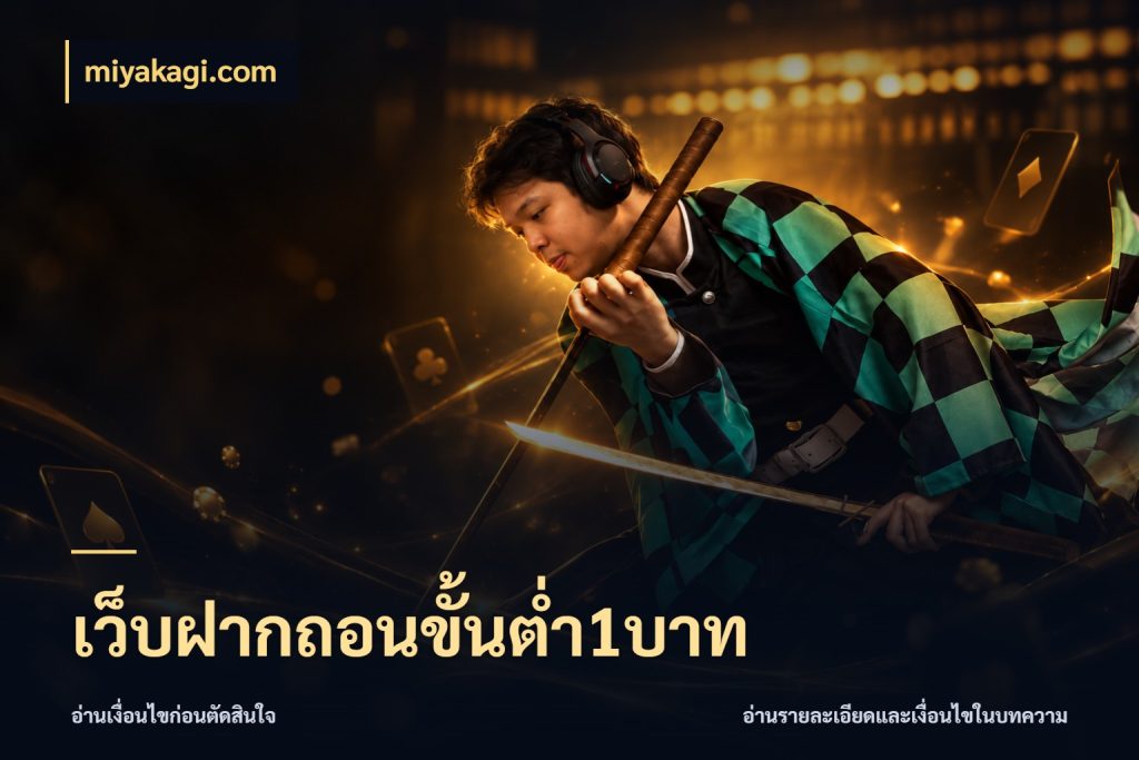 เว็บฝากถอนขั้นต่ำ1บาท จำนวนเริ่มต้นกับสไตล์เกมที่ชอบ กับ miyakagi.com