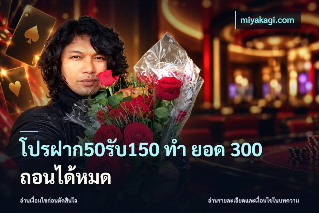 โปรฝาก50รับ150 ทํา ยอด 300 ถอนได้หมด