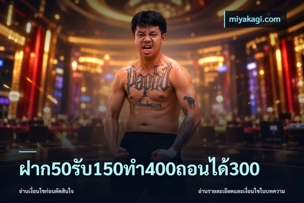ฝาก50รับ150ทํา400ถอนได้300