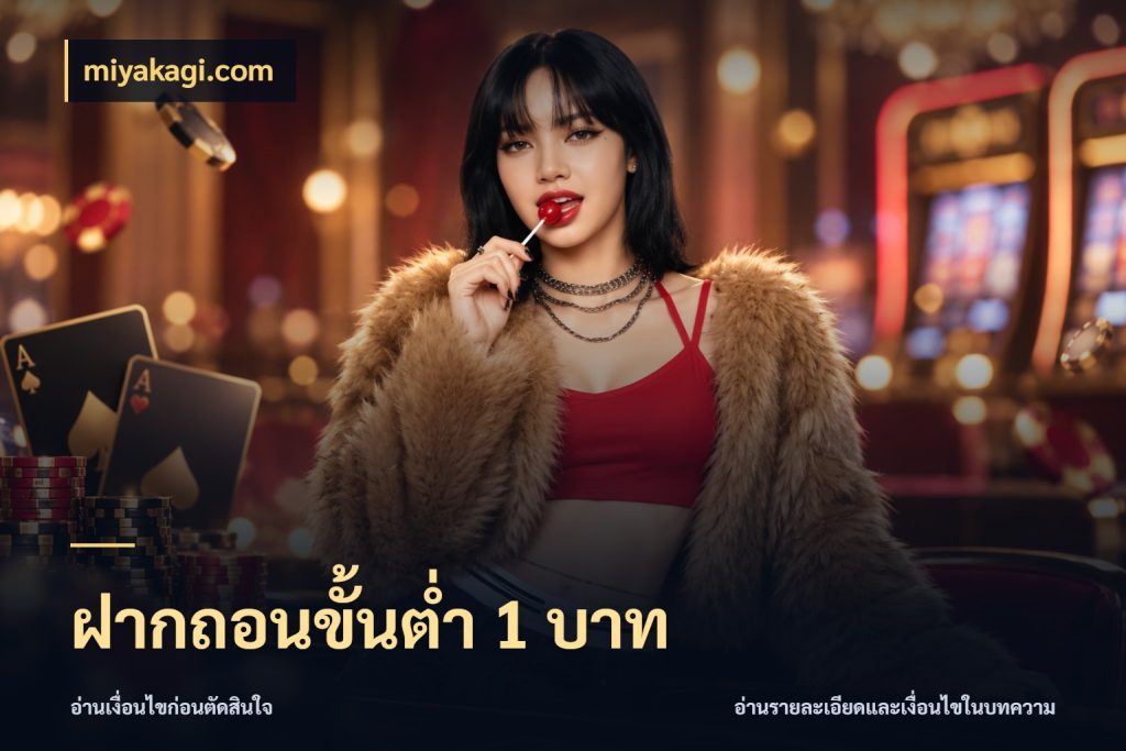 ฝากถอนขั้นต่ำ 1 บาท เลือกสไตล์จากยอดและรูปแบบที่ตรงใจ กับ miyakagi.com