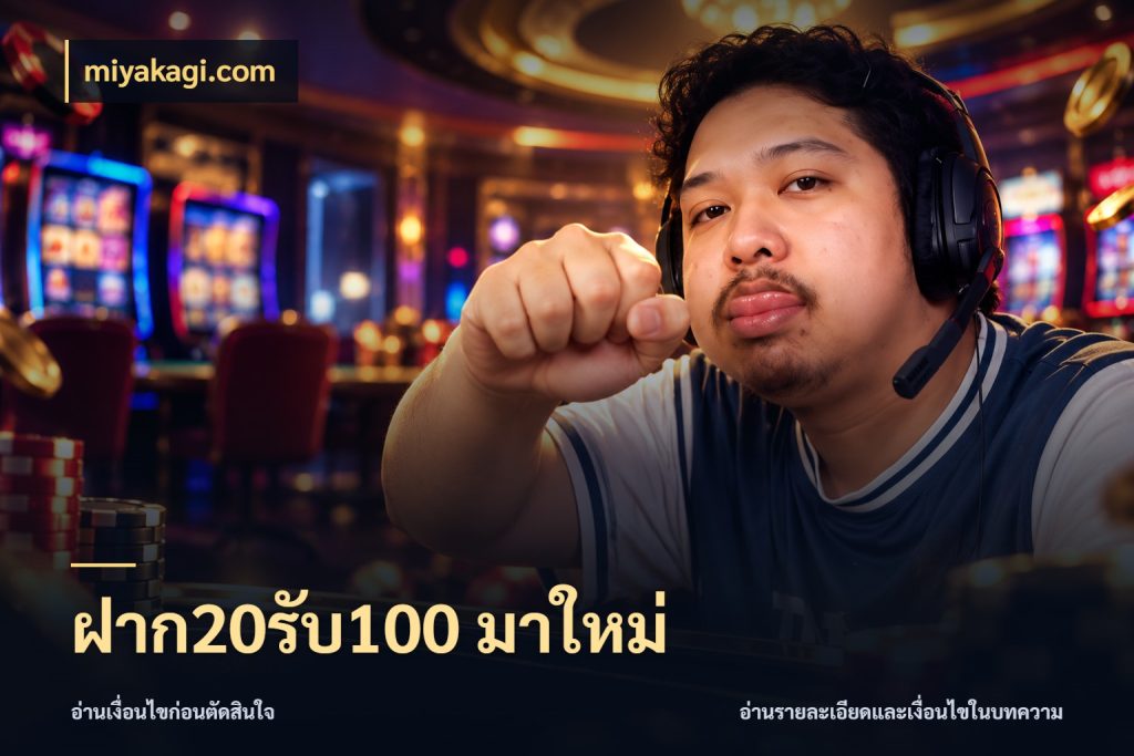 ฝาก20รับ100 มาใหม่ miyakagi.com ยอดฝากและยอดรับในมุมของคนชอบลุ้น