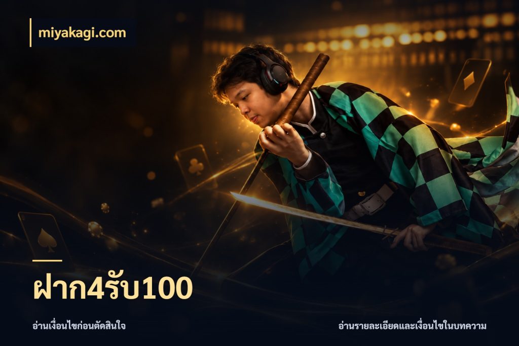ฝาก4รับ100 จับประเด็นยอดรับก่อนเลือกความสนุก สไตล์ miyakagi.com