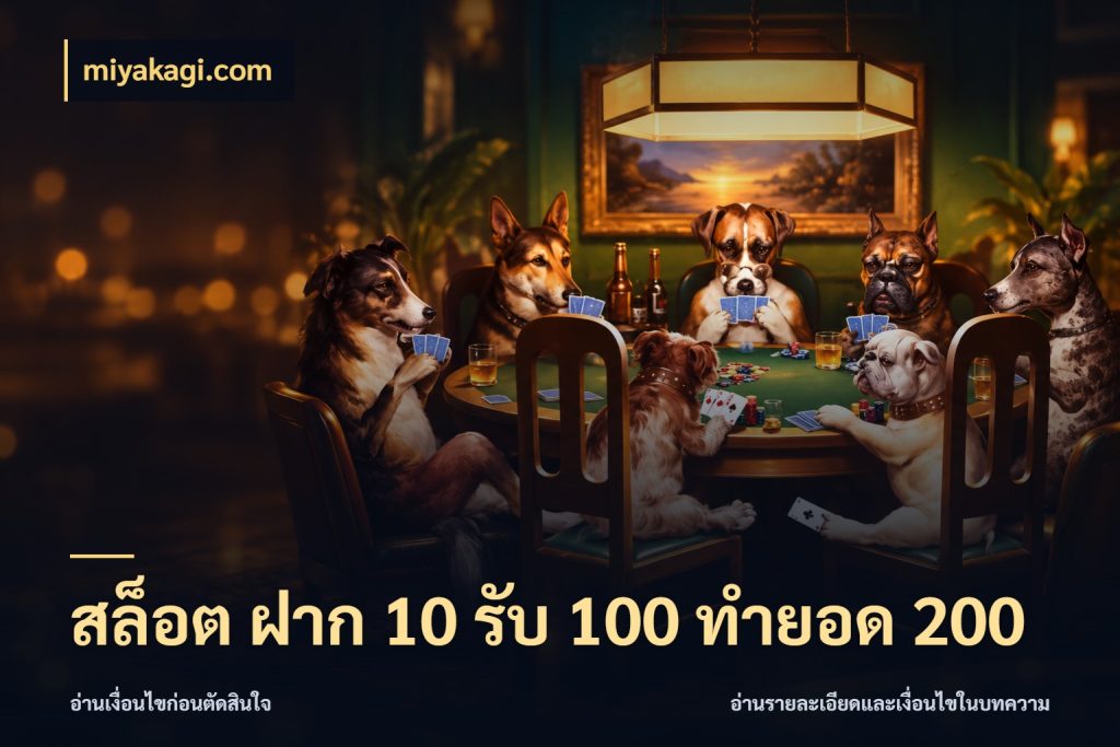 สล็อต ฝาก 10 รับ 100 ทำยอด 200 สายโบนัสเลือกจังหวะสนุกได้อย่างไร ในมุม miyakagi.com