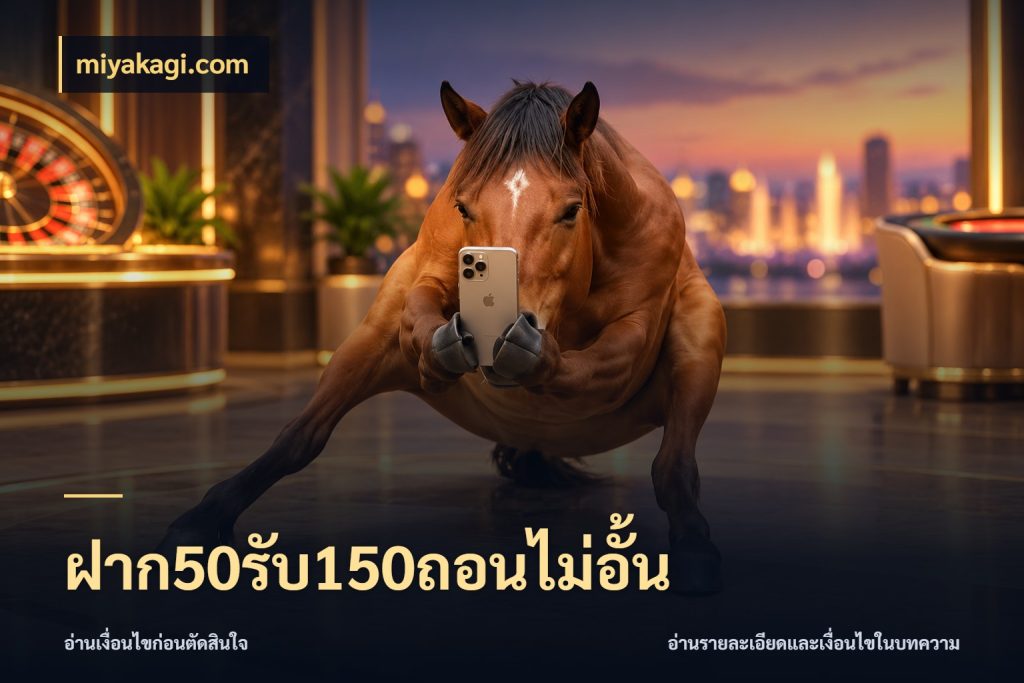 ฝาก50รับ150ถอนไม่อั้น เครดิตกับรูปแบบโปรที่ตรงใจ กับ miyakagi.com