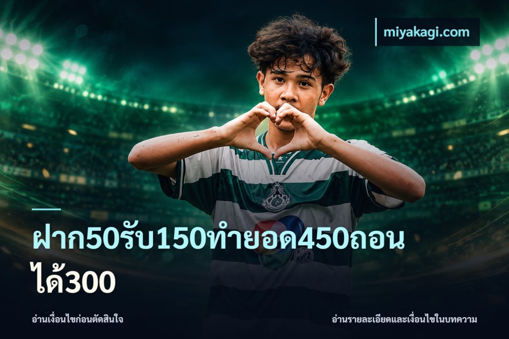ฝาก50รับ150ทำยอด450ถอนได้300