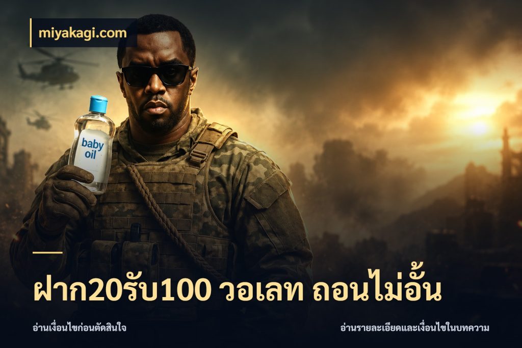 ฝาก20รับ100 วอเลท ถอนไม่อั้น miyakagi.com ยอดฝากและยอดรับในมุมของคนชอบลุ้น
