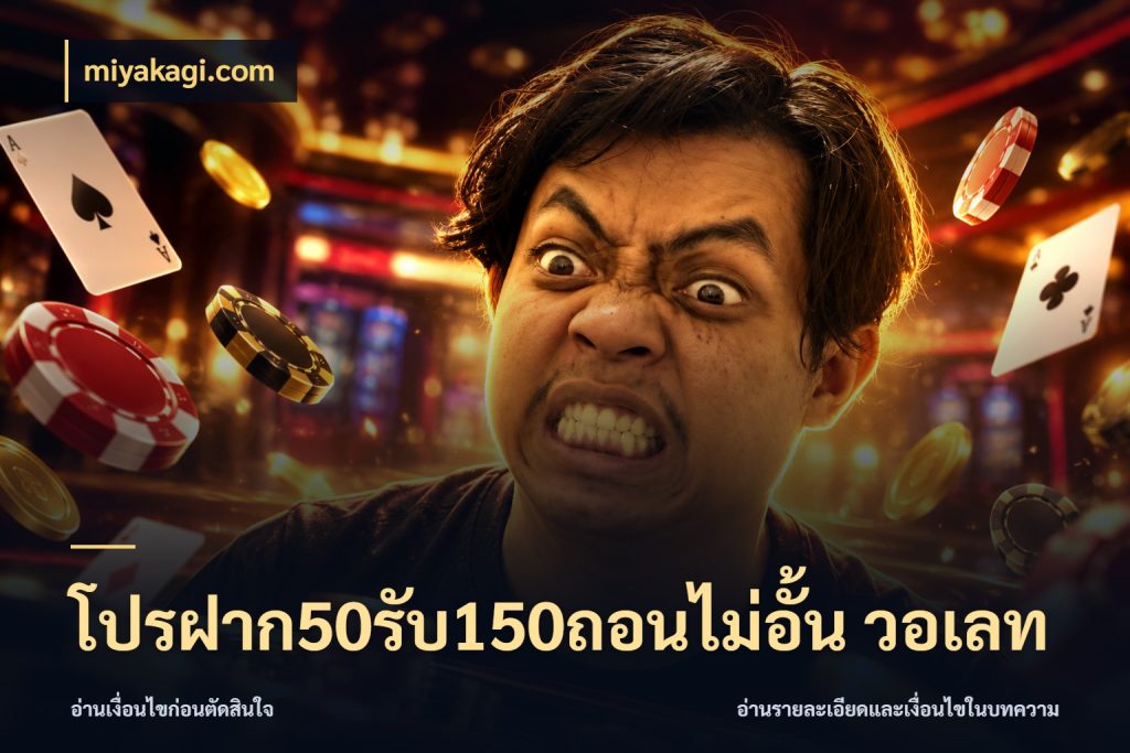 โปรฝาก50รับ150ถอนไม่อั้น วอเลท จับประเด็นยอดรับก่อนเลือกความสนุก ในมุม miyakagi.com