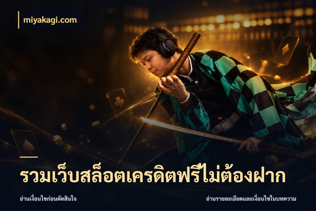 รวมเว็บสล็อตเครดิตฟรีไม่ต้องฝาก สายโบนัสเลือกมุมเครดิตให้ตรงสไตล์ กับ miyakagi.com