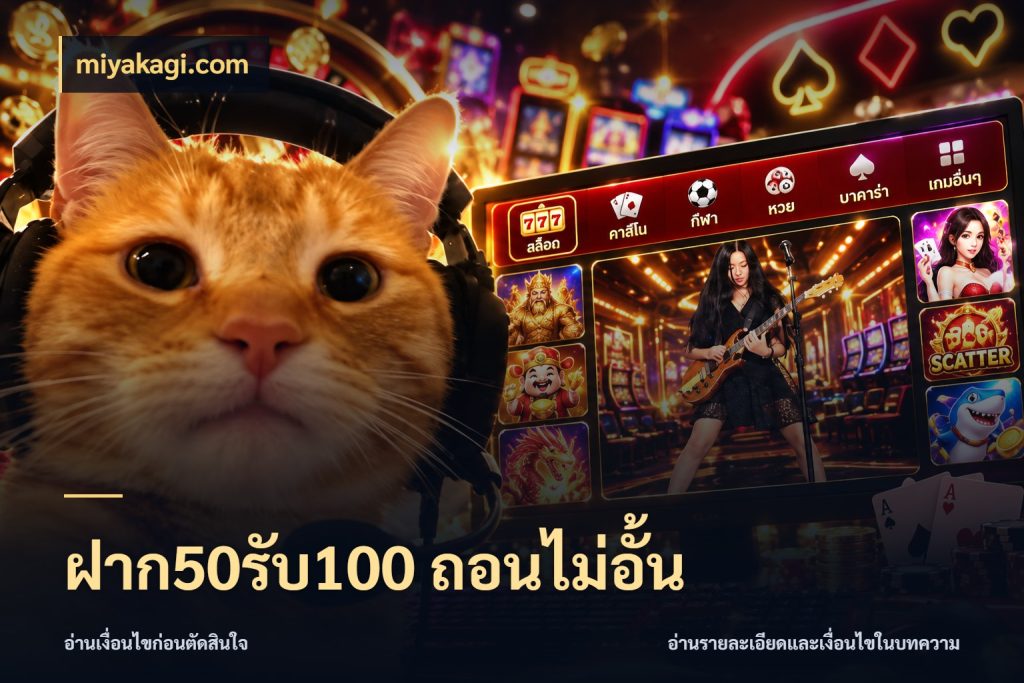 ฝาก50รับ100 ถอนไม่อั้น รูปแบบโบนัสกับสิทธิ์ของสายเกม ในมุม miyakagi.com