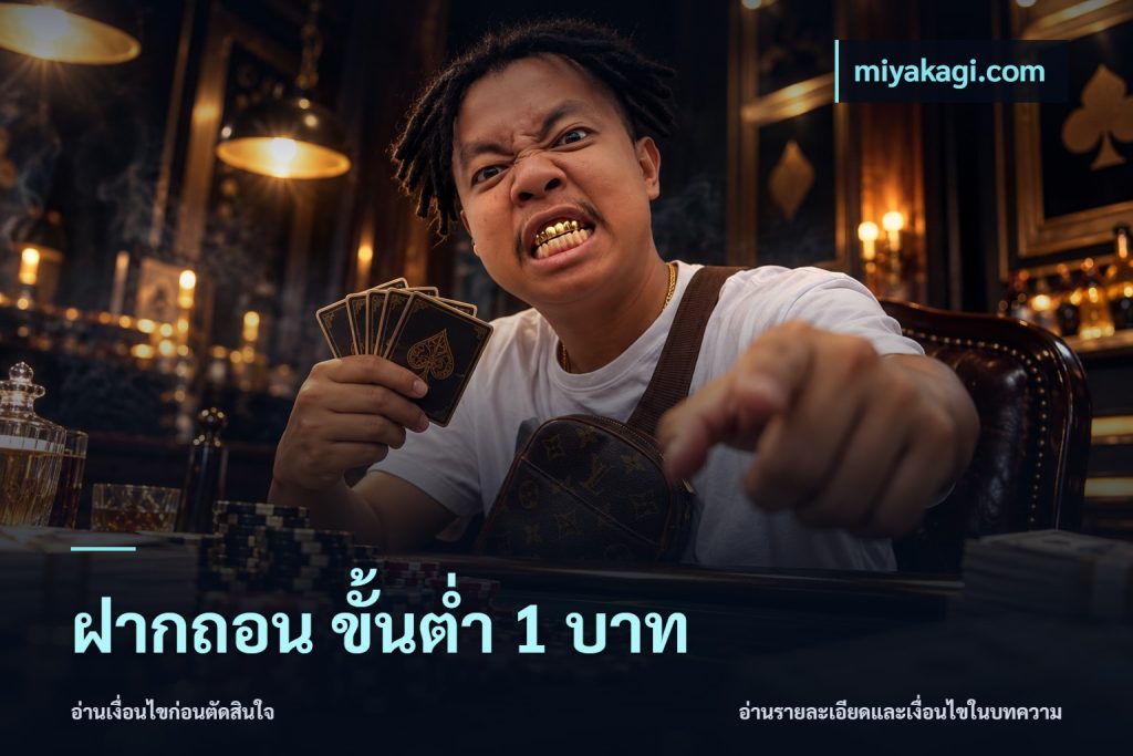 ฝากถอน ขั้นต่ำ 1 บาท
